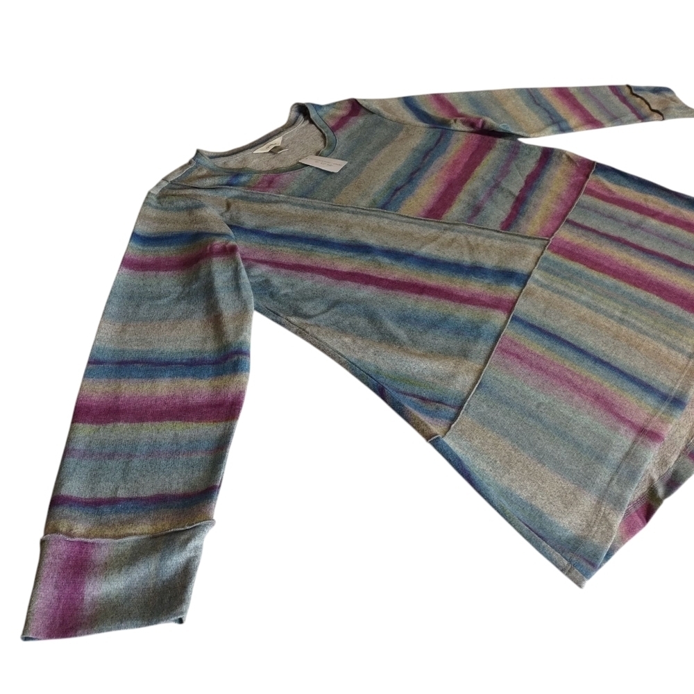 CJ Banks Top Women's Multicolor Crewneck Longsleeve Top Blouse Plus Size 1X NWT - Picture 6 of 11